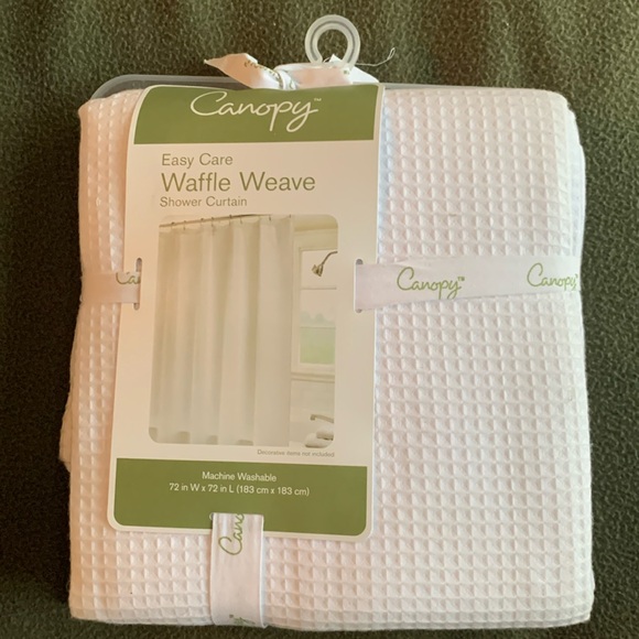 Canopy Other - NIP Canopy Waffle Weave  Shower Curtain in Arctic White. 72” x 72”